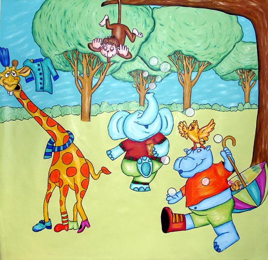 jungle animal pictures for kids. Silly Cartoon Jungle Animals