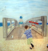 Nantucket boardwalk mural